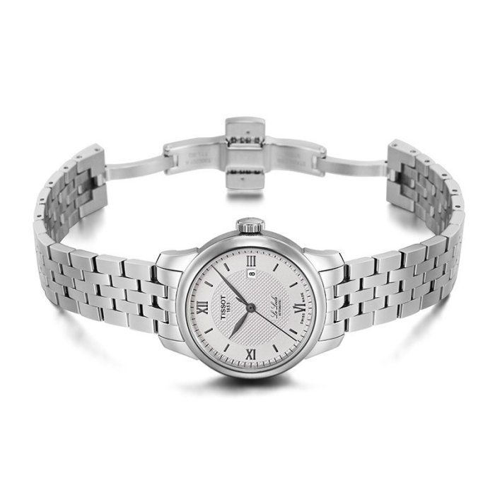 現貨 手錶Tissot天梭官方正品力洛克系列機械鋼帶優雅時尚手表女表