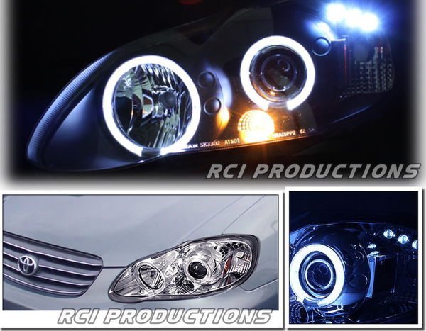 RCI HID LED專賣店 SONAR 秀山 TOYOTA ALTIS 2002-2007 /晶鑽/燻黑 光圈魚眼大燈