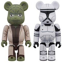 正版【Star Wars】Bearbrick 星球大戰 YODA & CLONETROOPER，7cm公仔