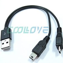 小白的生活工場*FJ USB A公轉micro USB+MINI 5Pin充電線(UC0022)*