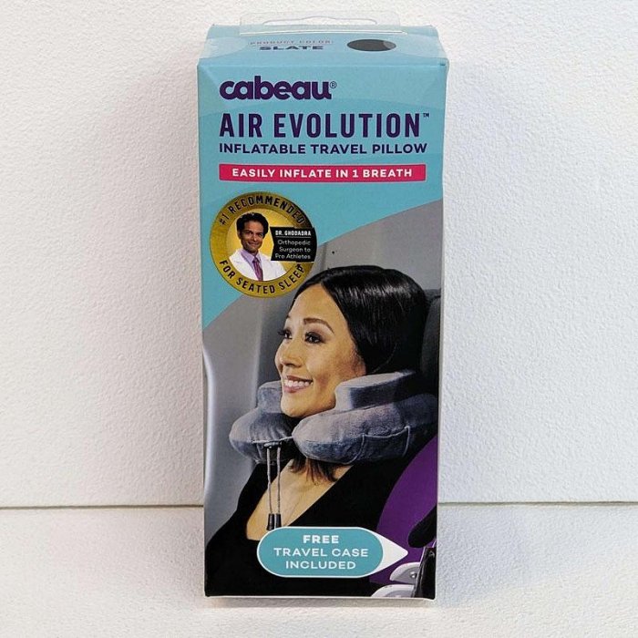 Cabeau Air Evolution 航空飛機用充氣頸枕枕頭 灰 Inflatable  _TA1 [3美國直購]