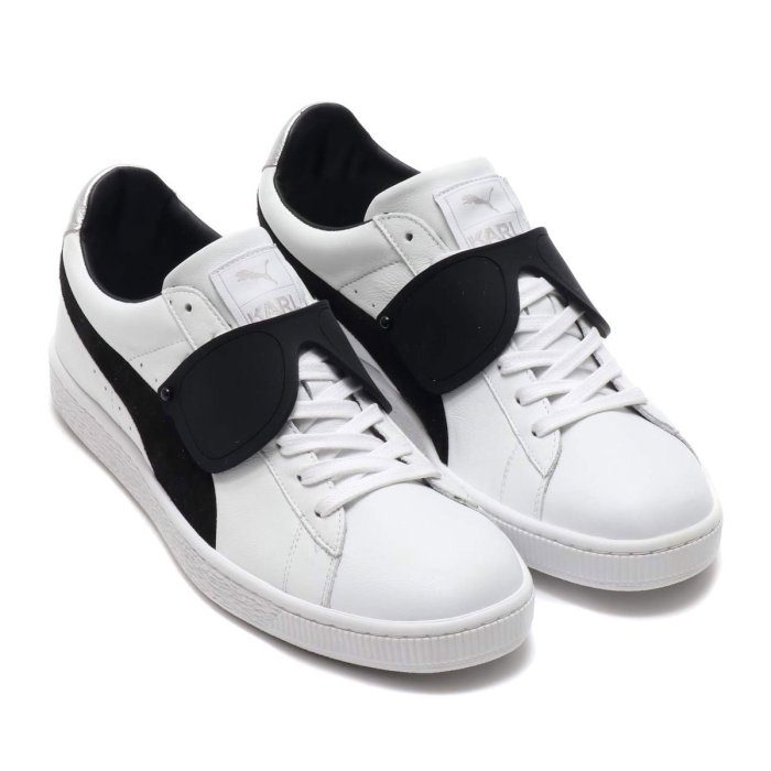 =CodE= PUMA SUEDE CLASSIC X KARL 皮革復古休閒鞋(白黑)366314-01 老佛爺 預購