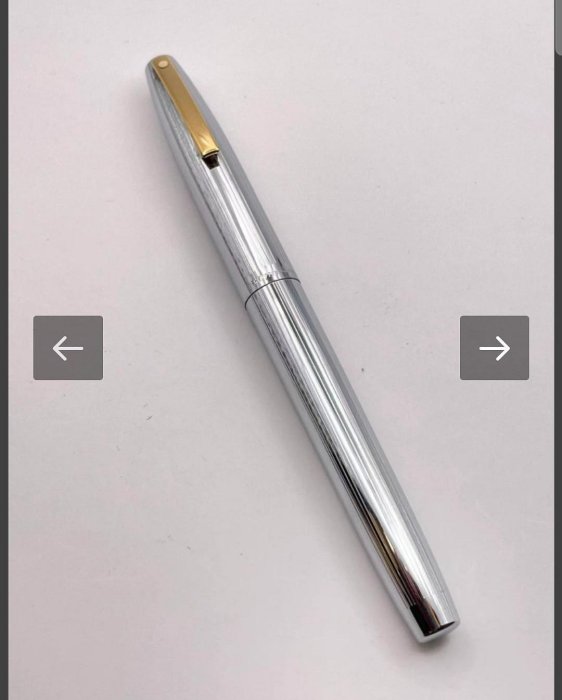 原價3800，SHEAFFER 西華 MPERIAL 帝國 亮鉻金 14K金尖 ，F尖鋼筆 ，真的不太會拍鋼筆照。777深黑色筆袋