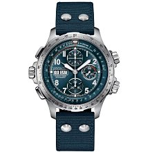 HAMILTON H77906940 漢米爾頓 手錶 卡其航空系列 機械錶 45mm 藍色面盤 藍色織物錶帶 男錶女錶