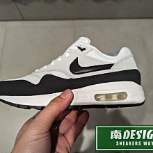 南🔥2024 1月 NIKE Air Max 1 緩震 橡膠底 網布 拼接 經典 大童 女款 白黑 DZ3307-106