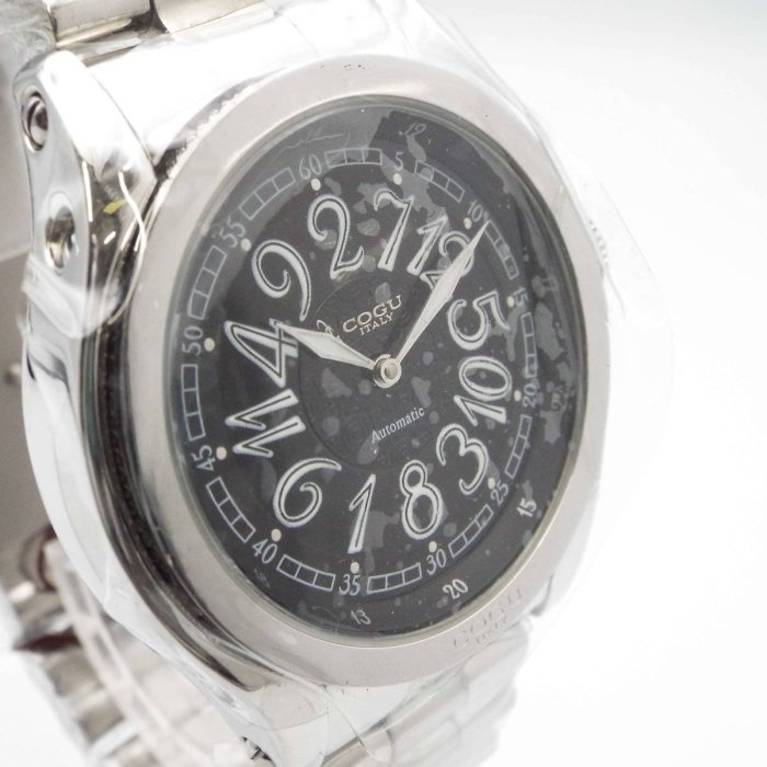 【精品廉售/手錶】COGU Jumping Hour跳時錶 不銹鋼錶鍊- JHM自動機械男錶*ITALY名錶