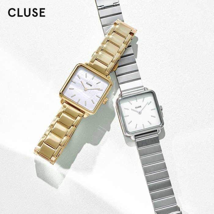 現貨 手錶CLUSE帕梅拉同款石英手表女士簡約氣質小方塊時尚生日禮物手表女