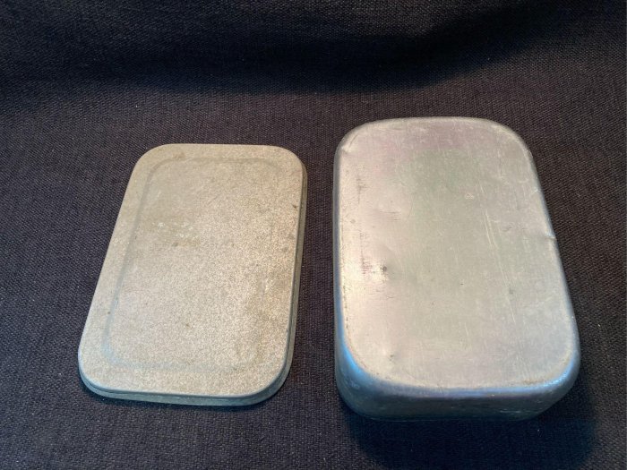 台灣早期 鋁製飯盒 長9.2寬13.3高5.2公分