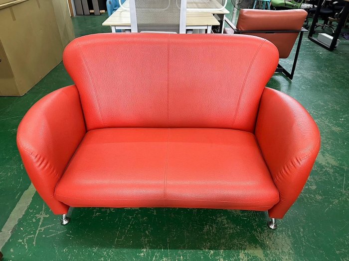 吉田二手傢俱❤紅色皮1+2沙發組 客廳沙發 單人沙發 雙人沙發 皮沙發 會客沙發 辦公室沙發 套房沙發 臥室沙發 主人椅