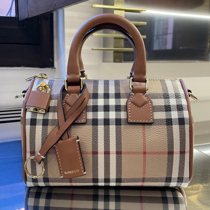 BURBERRY 80713571 經典米色格紋 迷你波士頓包 LV NANO SPEEDY 斜背包 全新正品 在途現貨+預訂