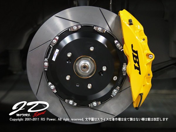 JD-MOTORS JBT BRAKE 新款 BRF 大四活塞卡鉗浮動套裝組 / 黃色 - NEW MAZDA3