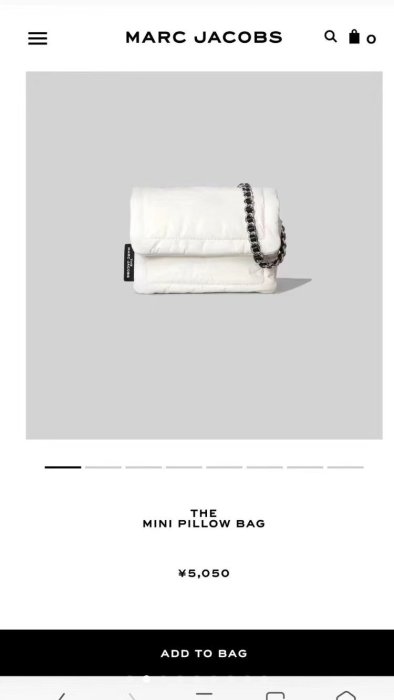 【全新正貨私家珍藏】 MARC JACOBS The Pillow Bag 輕盈款單肩斜挎包方包((2用肩帶))