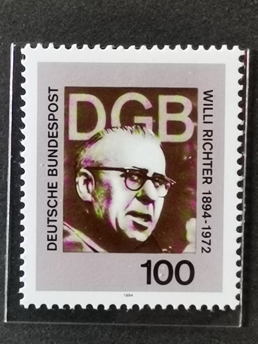 (C7331)德國1994年政治家利奇特誕辰100周年郵票1全