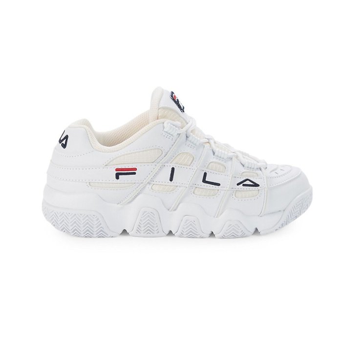 美國百分百【全新正品】FILA 休閒鞋 帆布鞋 運動鞋 低筒 全白 男 魔鬼氈 厚底 BO95