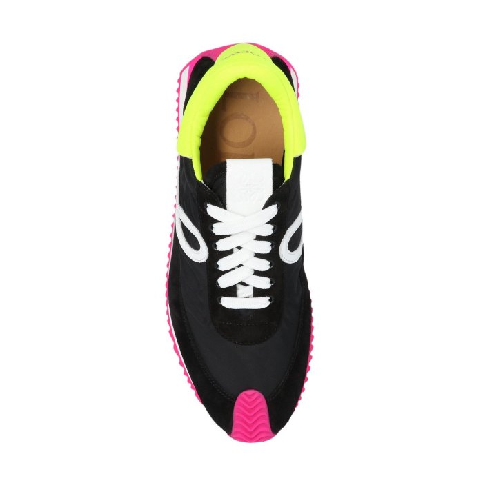 [全新真品代購] LOEWE 黑粉紅色 異材質拼接 運動鞋 / 休閒鞋 (FLOW)