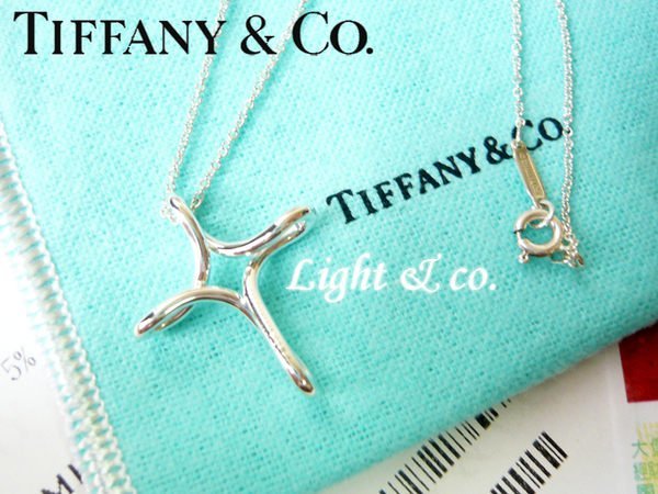 【Light & co.】專櫃真品已送洗 TIFFANY & CO 925純銀 新款 無限 十字架 水滴 項鍊 經典款 十字