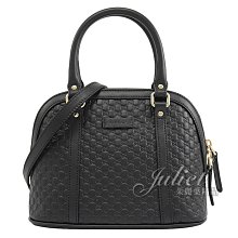 【茱麗葉精品】全新精品 GUCCI 449654 經典雙G緹花全皮革壓紋迷你兩用包.黑 現貨