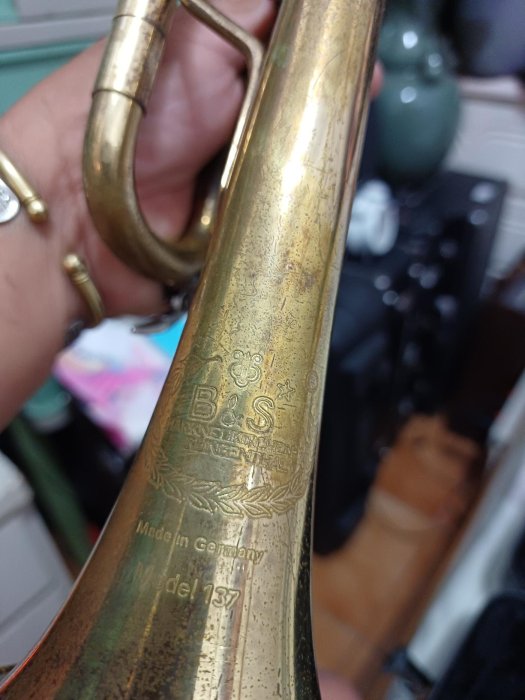 ﹝鐵嘴銅管屋﹞二手樂器一德國Ｂ＆Ｓ Model137 TRUMPET.小喇叭小號.