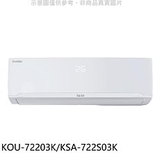 《可議價》歌林【KOU-72203K/KSA-722S03K】定頻分離式 冷氣11坪(含標準安裝)