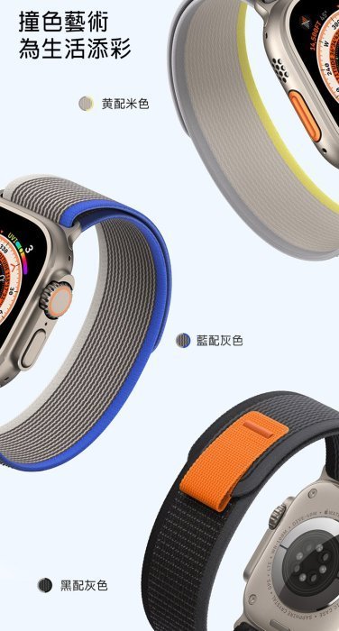 錶帶 可直接用水清洗 煥然一新 DUX DUCIS Apple Watch (38/40/41) 野徑尼龍錶帶