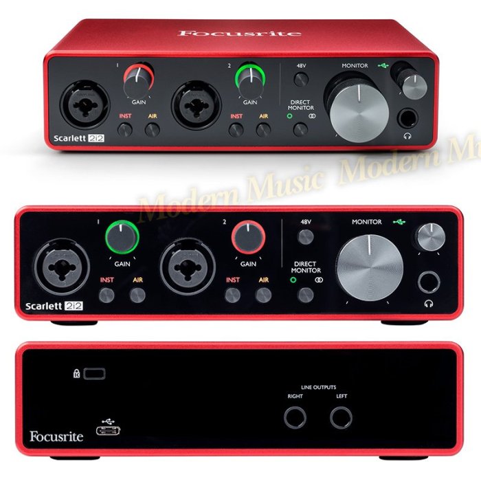 【現代樂器】免運！全新升級 Focusrite Scarlett 2i2 3rd 第三代 錄音介面 公司貨