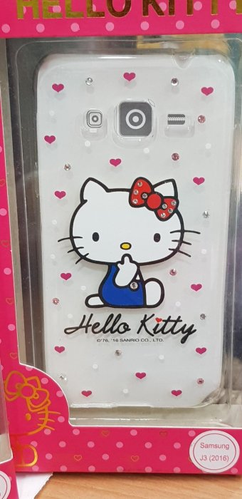 彰化手機館 2016J3 手機殼 KT HelloKitty 三星 正版授權 軟殼 水鑽 清水套 背蓋 出清特賣