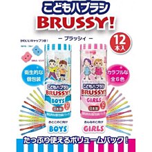 ☆貝貝日本雜貨☆預購!!日本製 FLOSSY 乳幼兒牙刷 兒童牙刷 (適合0-5歲) 一組12隻 獨立包裝