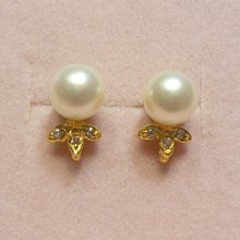 【金飾記錄】【黃金9999】§【純金時尚造型珍珠造型耳環064】