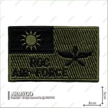 【ARMYGO】中華民國國旗+空軍徽 繡章 (低視度版)(5x8公分)