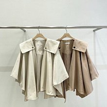 *~fuyumi boutique~*100%正韓 24S/S  斗篷式風衣外套 米/杏