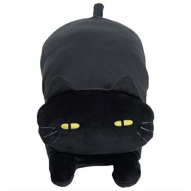 宜得利 NITORI❤️正版 黑貓抱枕 73cm 可超取 灰貓 黑貓 貓 玩偶  QQ抱枕 靠墊 送人