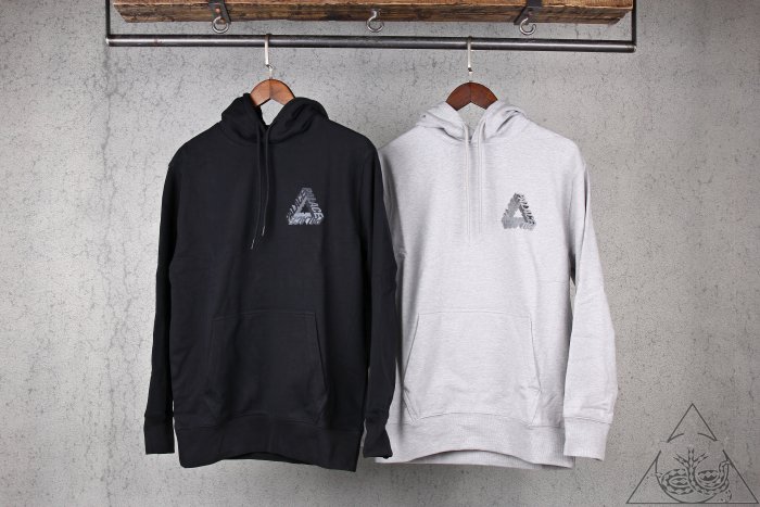 【HYDRA】Palace P-3D Hood 立體 三角形 Logo 帽T 黑 灰【PLC31】