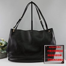 優買二手精品名牌店 TODS BOOKTOTE 黑色牛皮銀釦 手提包肩背包托特包購物包 激新二