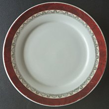 [小章寶店]  限量版~~超質感優漂亮白瓷紅緣(TOMLINN)瓷盤乙件