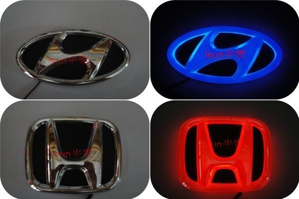 加大款~4D《全發光冷光車標》TOYOTA 三菱 福特 裕隆 現代 馬自達 HONDA發光LOGO LED車標