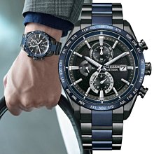 CITIZEN 星辰 湛藍星空 限量 鈦金屬光動能電波萬年曆手錶(AT8187-75E)/42mm