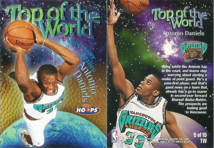 ANTONIO DANIELS 1998-99 HOOPS TOP OF THE WORLD 5of15 TW 特卡