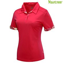 山林 Mountneer 31P70-36深玫紅 女款透氣吸濕排汗POLO衫 抗UV 喜樂屋戶外休閒