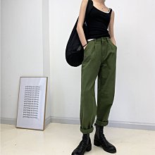 NANA'S【D3265】最愛軍綠~chic韓國個性帥氣好看推薦工裝牛仔哈倫褲 現貨