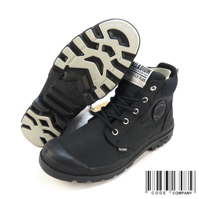 =CodE= PALLADIUM PAMPA LITE+ CUFF WP 防水輕量軍靴(黑白) 76259-001 男