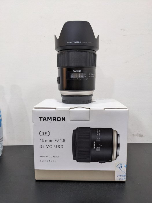 Canon 用Tamron 45mm F1.8 SP Di VC USD 公司貨防手震少用極新ef