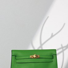 【新品直播】HERMES W刻絲蘭綠金Kelly Danse