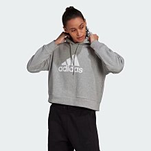 限時特價 南🔥2024 5月 ADIDAS LOGO 連帽上衣 帽T 寬鬆 兩側拉鍊口袋 棉質 女款 灰 HJ7996