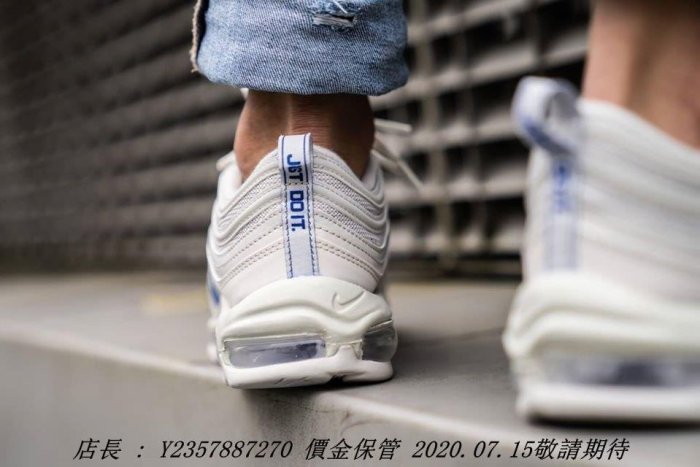 Nike Air Max 97 歐美限定 CT2205-001 象牙白 藍色 層次 男潮流鞋 白色 淺灰白