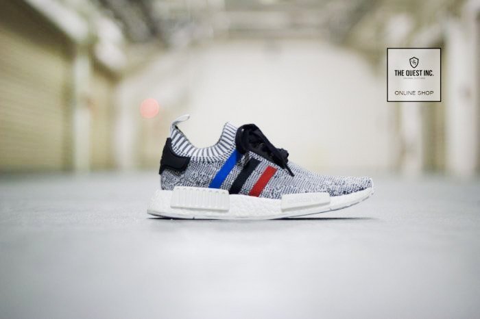 【QUEST】現貨 ADIDAS NMD_R1 PK 'Tri Color' 淺灰 雪花 編織 BMW BB2888