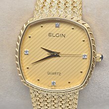 《寶萊精品》ELGIN 愛爾金方圓型石英男子錶