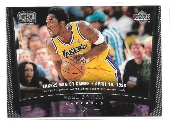 98-99 Upper Deck Game Dated Kobe Bryant 湖人