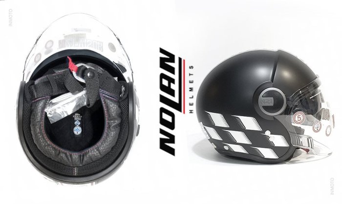 伊摩多※出清L 義大利 NOLAN N21 VISOR ASSO #21 霧黑 復古安全帽 內墨片 VESPA 哈雷