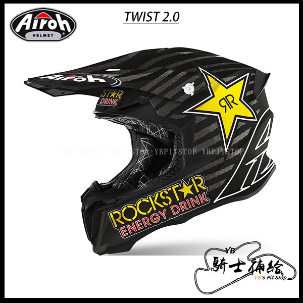 ⚠YB騎士補給⚠ Airoh Twist 2.0 Rockstar 越野 滑胎 林道 輕量化 OFF ROAD