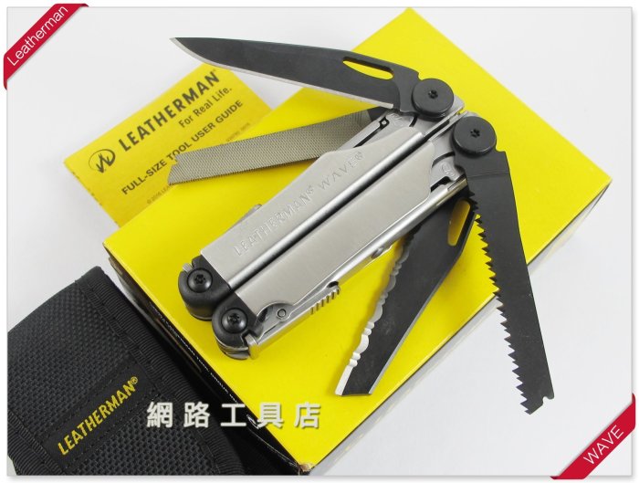 網路工具店『LEATHERMAN NEW WAVE 多功能工具鉗-銀黑色』(832458)